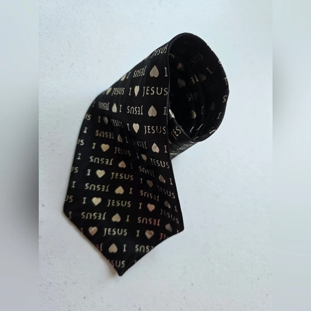 Black and Gold Patterned Tie Accessories.